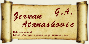 German Atanasković vizit kartica